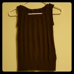 Brown ribbed tunic